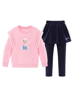 Повседневный спортивный костюм розовый для детей 3-7 лет Disney