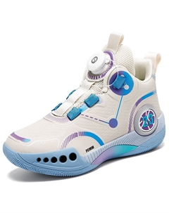 Антискользящие износостойкие баскетбольные кроссовки мид для детей подростков, бежевый Fcmm