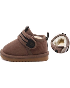 Антискользящие и износостойкие утепленные ботинки Mid-Top для детей Khaki Gray Kids' Babaya