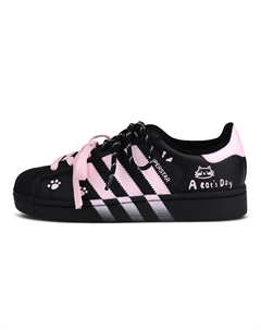 Кроссовки Superstar 2 Low top Kids' Skateboarding Shoes Black Pink Unisex Adidas originals