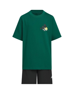Повседневный спортивный комплект GRAPHIC TEE Black/Forest Green для детей 3-7 лет Adidas