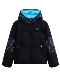 Детская пуховая куртка, черный Mizuno