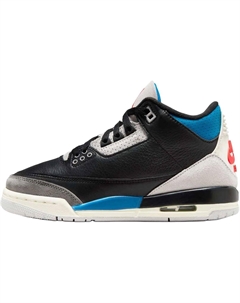 Air 3 нескользящие износостойкие мид-топ детские баскетбольные кроссовки black gray Jordan