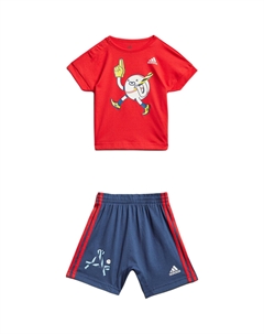 Повседневный спортивный костюм красно-синий для малышей Adidas