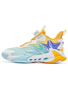 Детские баскетбольные кроссовки low top Orange Blue нескользящие износостойкие Qiaodan