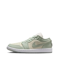 Air 1 нескользящие износостойкие низкие детские повседневные кроссовки white green Jordan