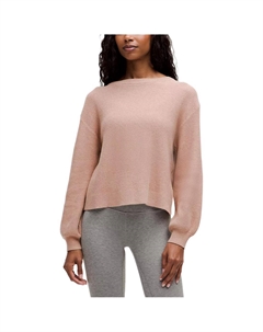 Реверсивный кроссовер свитер женский, бежевый Lululemon