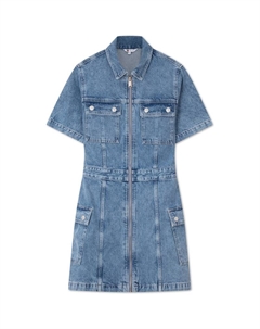 Женское платье с коротким рукавом denim blue Tommy hilfiger