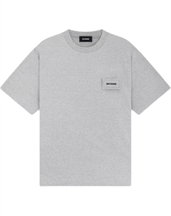 Футболка с принтом в виде подушки Logo, серый We11done