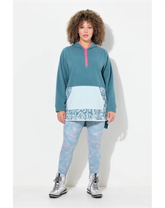 Женская флисовая толстовка с капюшоном с карманом-кенгуру и длинными рукавами Ulla popken