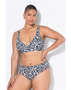 Женские плавки-бикини с высокой талией, с леопардовым принтом Ulla popken