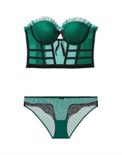 Женский комплект белья Green Polka Dot Victoria's secret