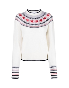 Розовая полосатая пуловер Thom browne