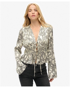 Тканый плиссированный топ из 70-х Superdry