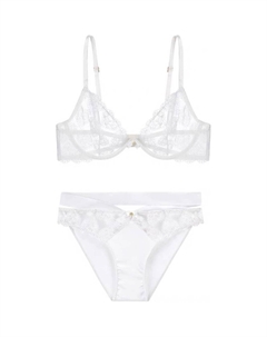 Женский комплект нижнего белья белый Victoria's secret