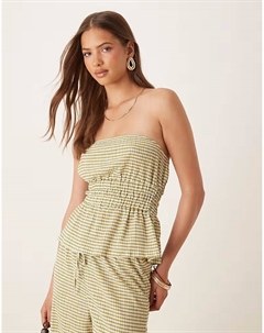 Комбинезон-бандо в зеленую клетку Asos design