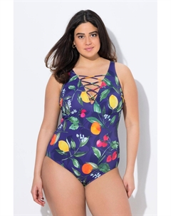Женский купальник с фруктовыми чашками, со шнуровкой, переработанный Ulla popken