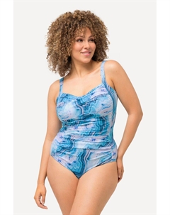 Женский купальник с мраморным рисунком, драпированные мягкие чашки Ulla popken