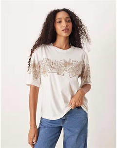 Футболка с короткими рукавами Hangloose, белый Roxy