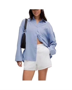 Легкая плетеная оверсайз рубашка Women's White Lululemon