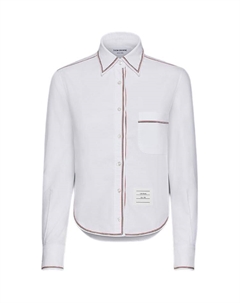 Короткая рубашка с длинными рукавами, белый Thom browne