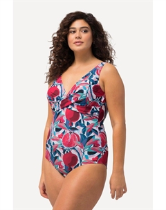 Женский купальник в горошек с мягкими чашечками и декоративным узлом Ulla popken