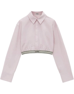 Укороченная рубашка с длинным рукавом, розовый Loewe