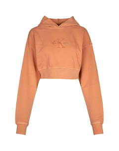 Худи с принтом логотипа Jeans, оранжевый Calvin klein