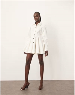 Мини-платье из денима в оттенке «бежевый» Arrange