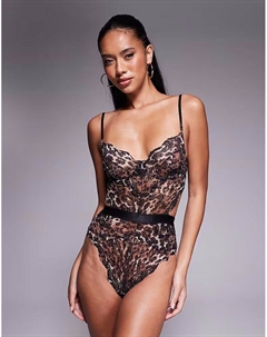 Боди Hold Me Tight с леопардовым принтом, мультиколор Ann summers