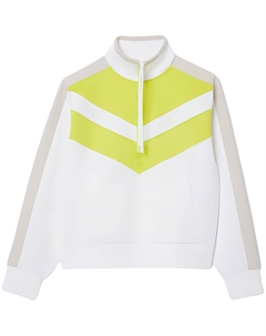 Свитшот с цветными блоками, белый Lacoste
