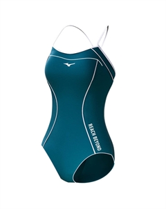 Купальник слитный One piece, белый Mizuno