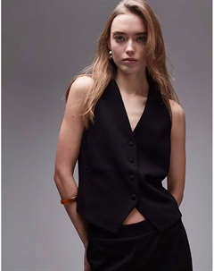 Строгий жилет черного цвета Mango