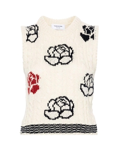 Топ без рукавов Rose Intarsia Thom browne