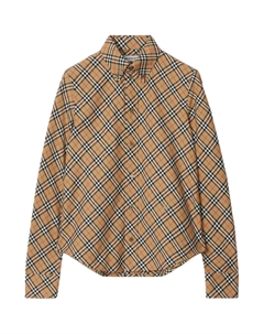 Клетчатая хлопковая рубашка, Sand Burberry