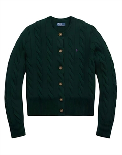 Кардиган с косой вязкой, Moss Agate Polo ralph lauren