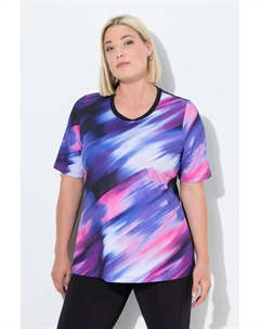 Женская футболка с вырезом на спине, круглым вырезом, коротким рукавом, из переработанного материала Ulla popken