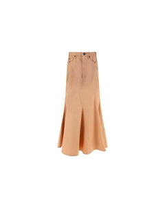 Повседневная длинная юбка женская коричневая Burberry