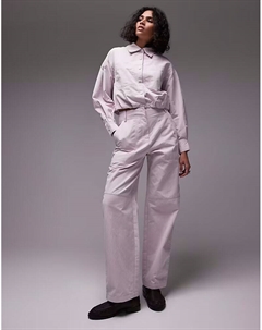 Зауженный брючный костюм бледно-розового цвета Mango