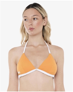 Женский синтетический купальник цвета папайи и белого Jaked