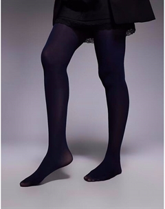 Колготки 40 ден темно-синего цвета Asos design