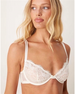 Бюстгальтер на косточках Aurora в цвете «кремовый» Asos design