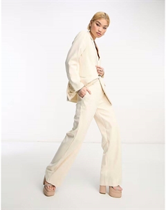 Комбинируемые брюки с широкими штанинами в цвете «песочная ракушка» Object