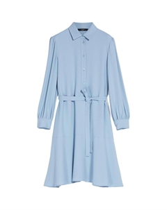 Длинное платье с рукавами женское синее Weekend max mara