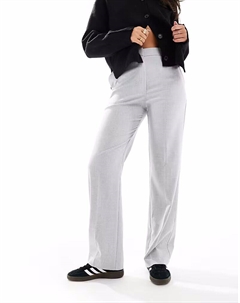 Узкие прямые брюки светло-серого цвета Asos design