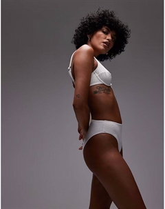 Плавки-бикини с жатым эффектом, белые Arket