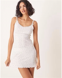 Платье-комбинация с ажурным лифом и цветочным принтом Urban threads