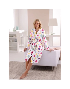 Женский халат, Weiß-fuchsia-bedruckt Feel good