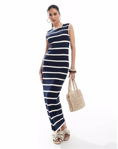 Платье-футляр из джерси в тёмно-синюю полоску Vero moda