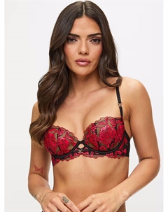 Бюстгальтер-балконет Энн Саммерс Endless attraction без подушечек, черно-красный Ann summers